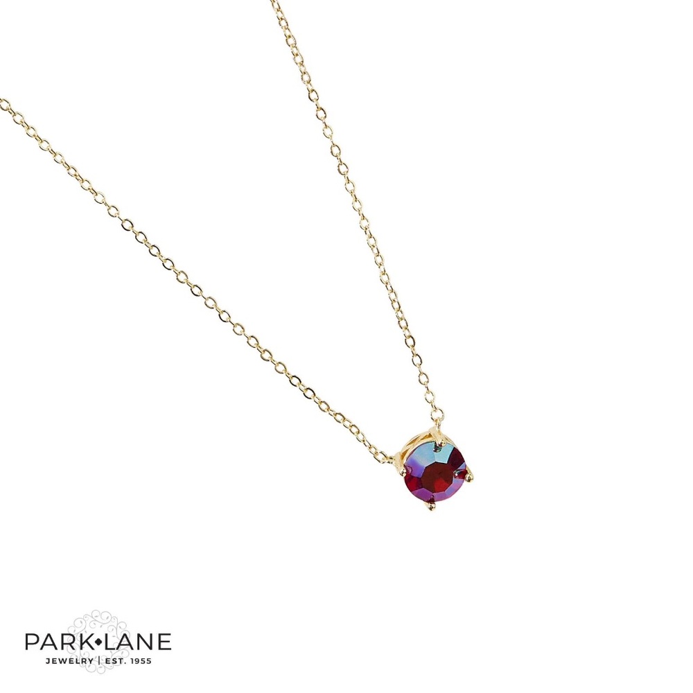 Winterberry Impression Necklace - Red AB Crystal Solitaire - Park Lane Jewelry - Picture 8 of 11